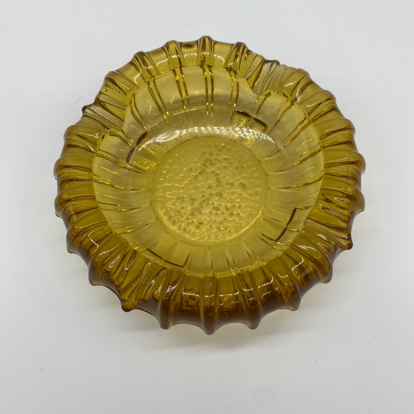 Amber Glass Ashtray