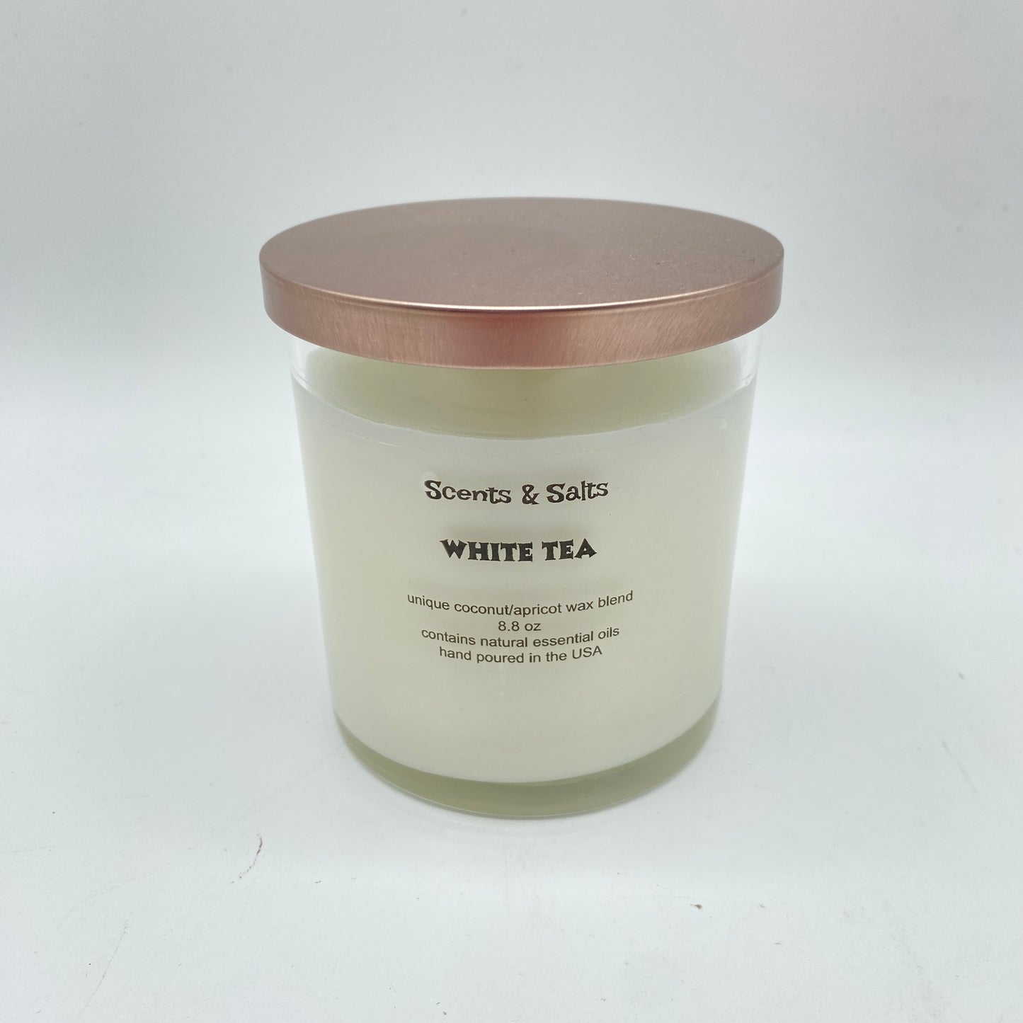 Scents and Salts Hand Poured Candle - White Tea