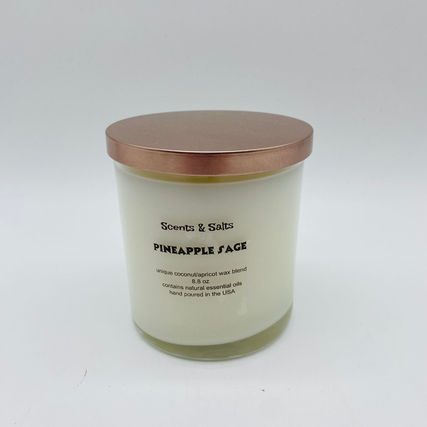 Scents and Salts Hand Poured Candle - Pineapple Sage