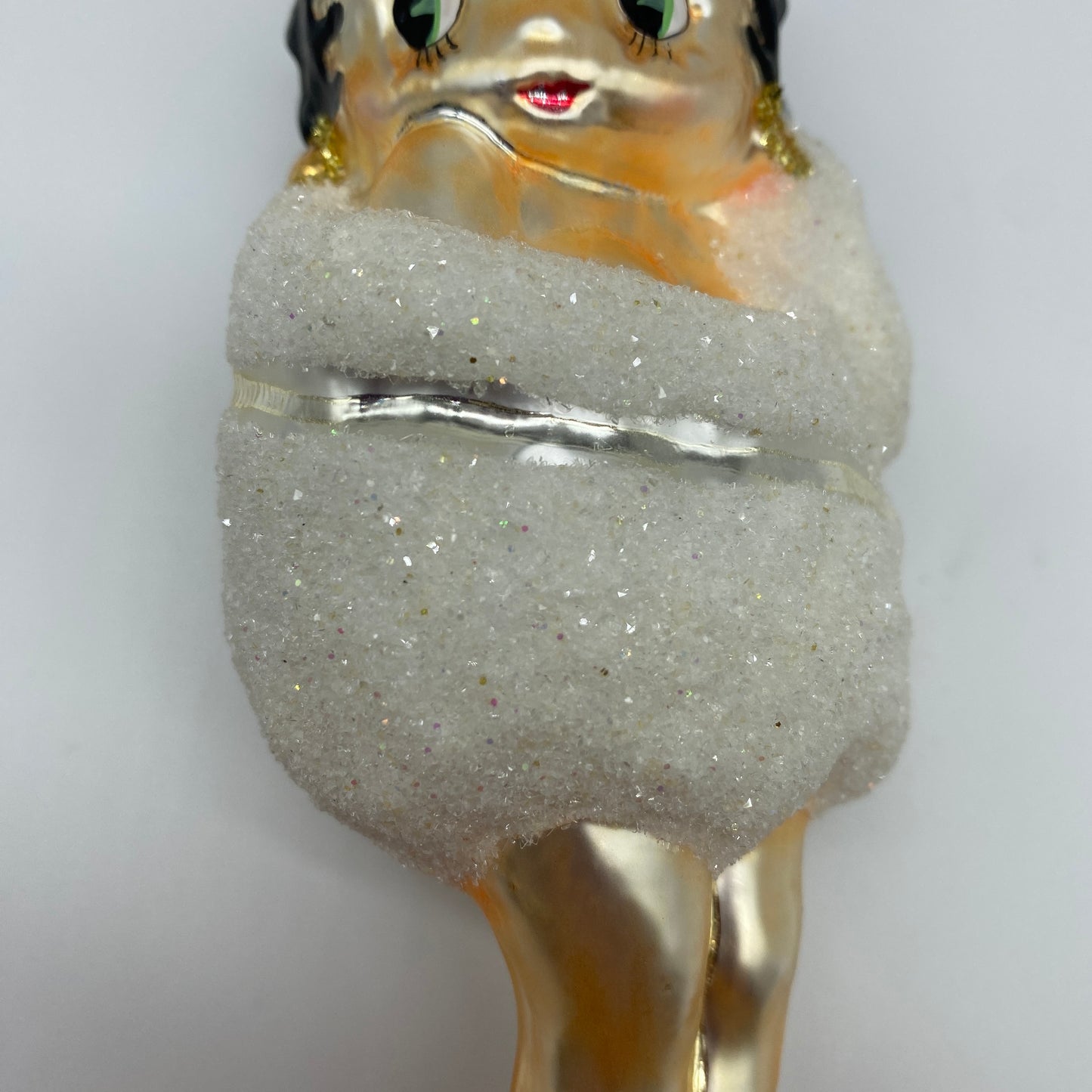 Betty Boop Fur Wrap Collectible Glass Ornament by Kurt Adler