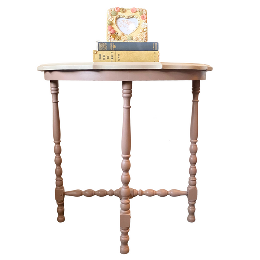 Painted Demi Lune Side Table