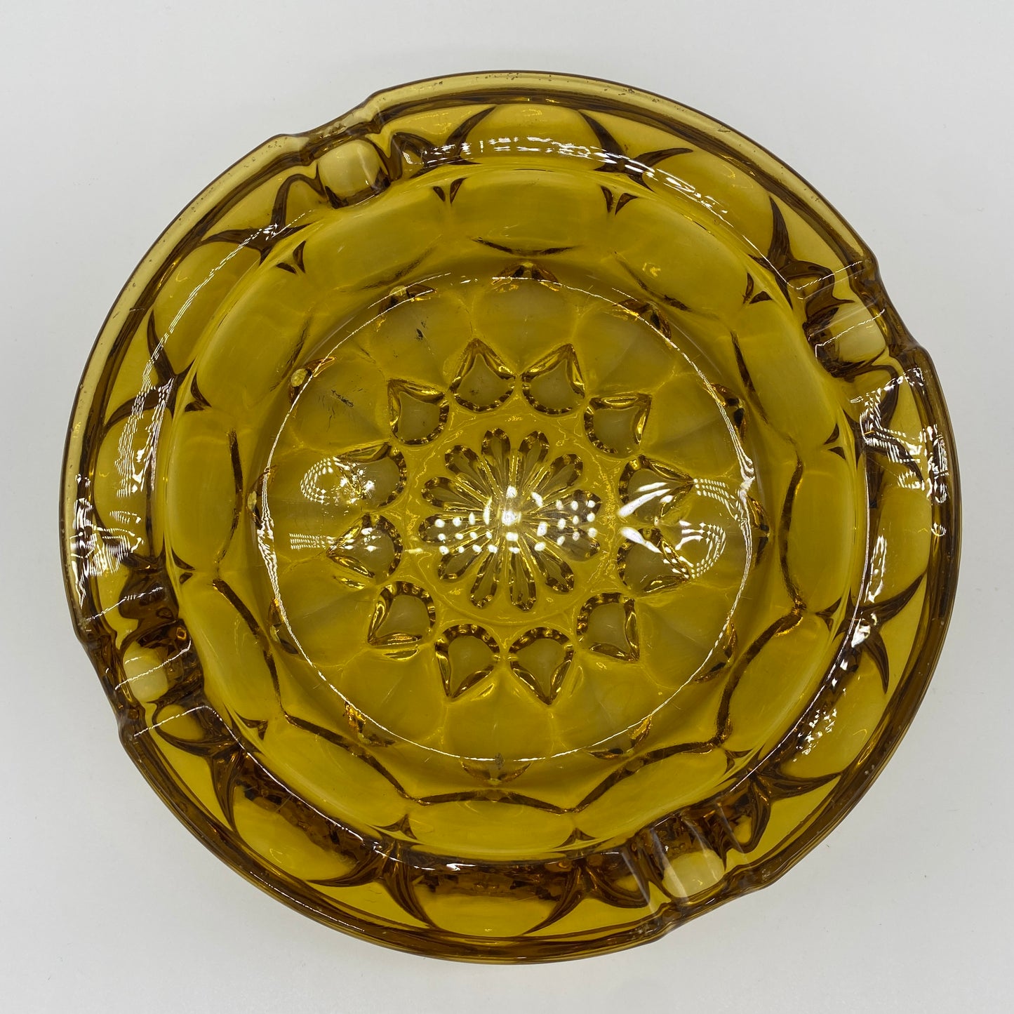 Amber Glass Ashtray