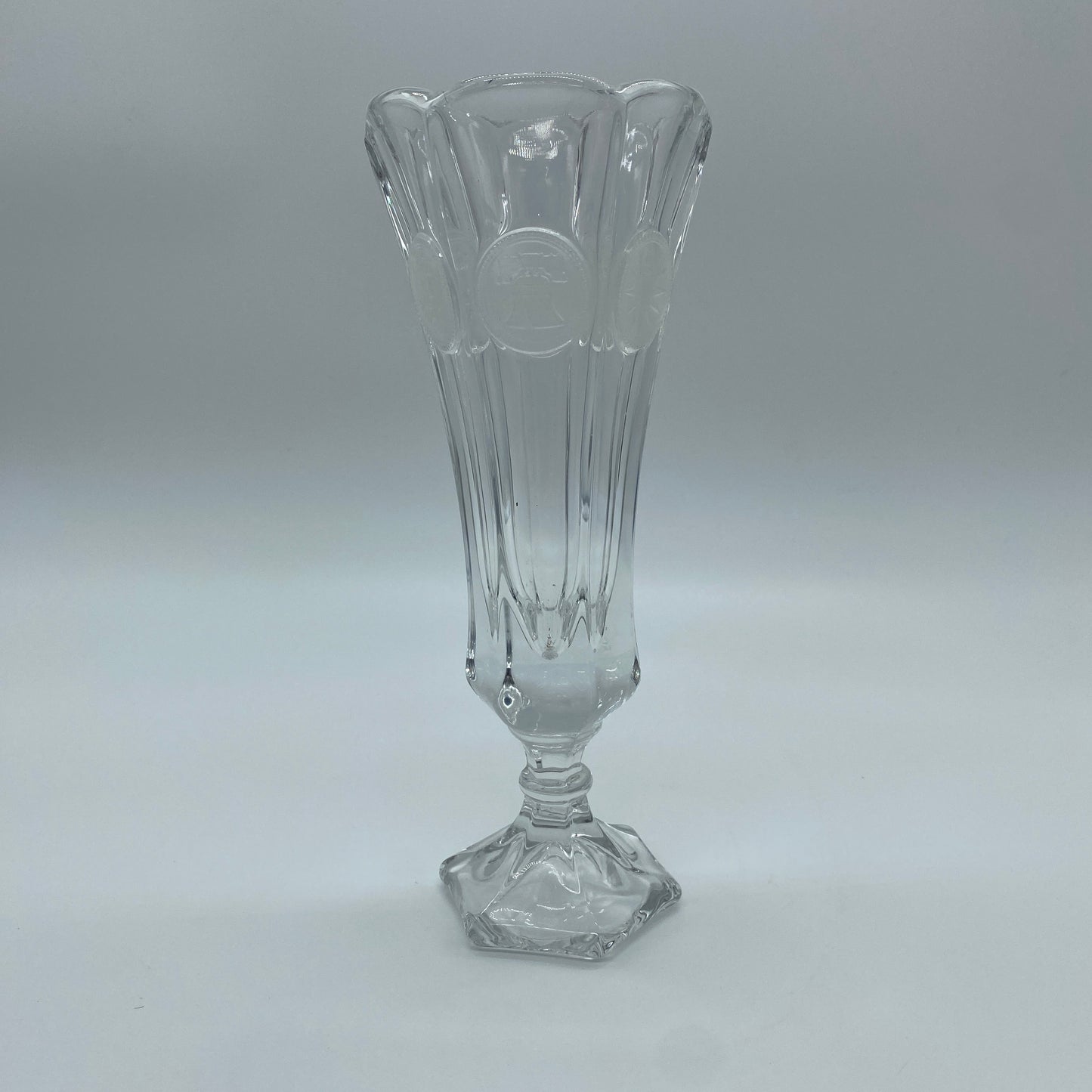 Fostoria Glass Frosted Coin Vase