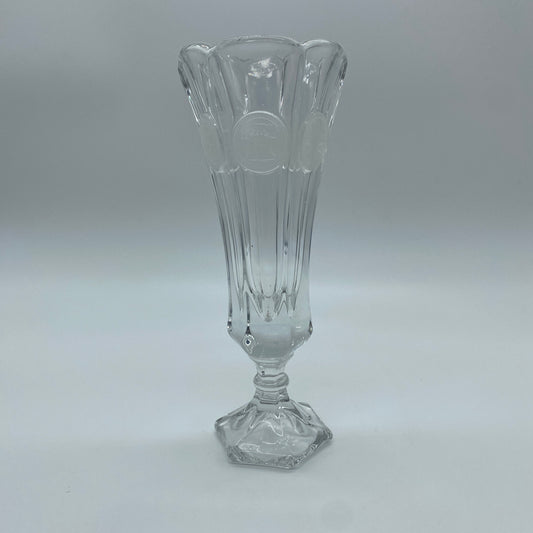 Fostoria Glass Frosted Coin Vase