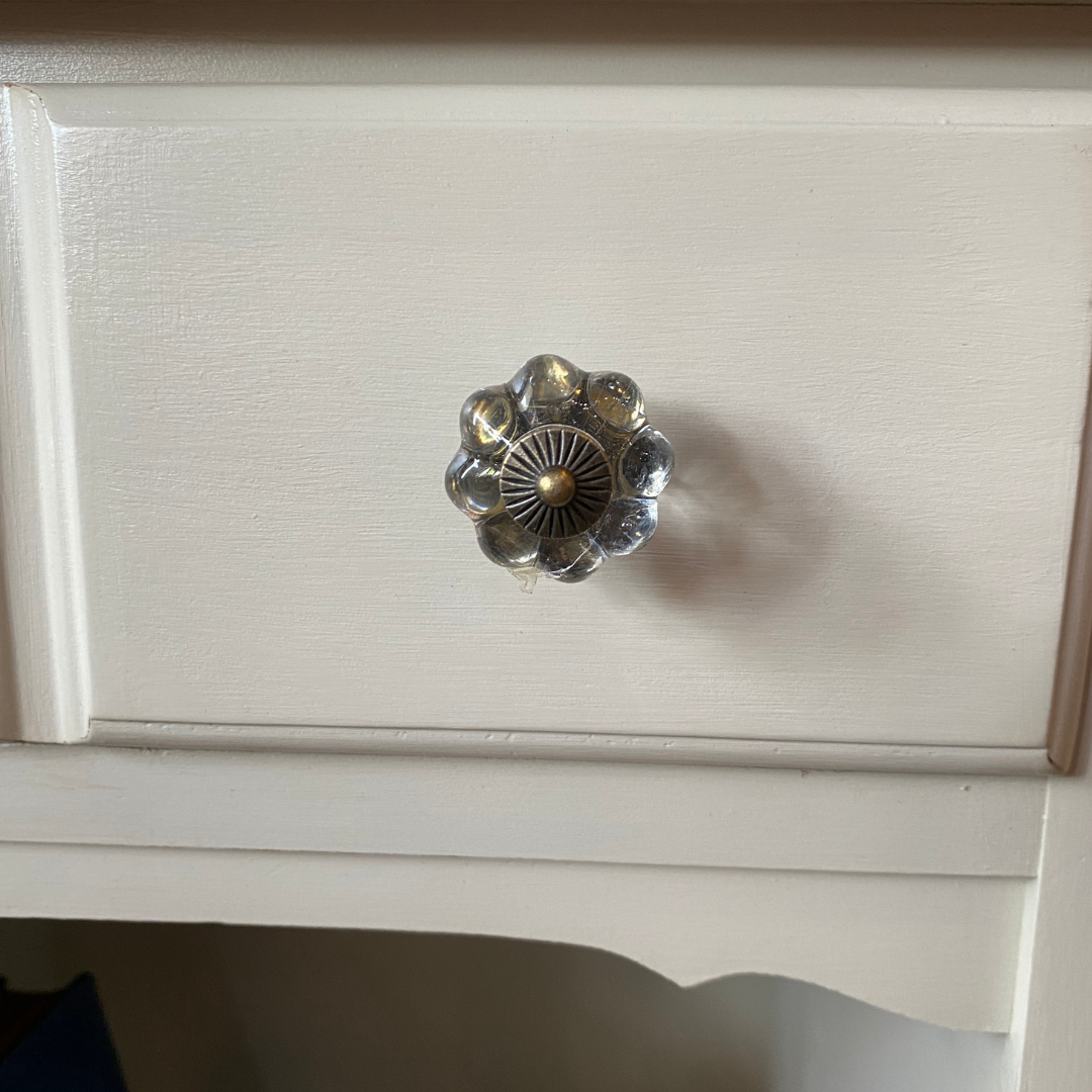 Painted Nightstand with One Drawer and Cubby