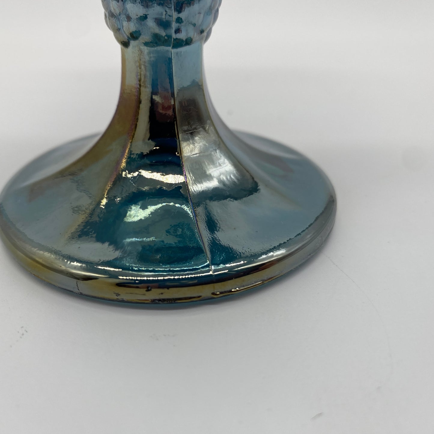 Indiana Glass Blue Carnival Harvest Goblet