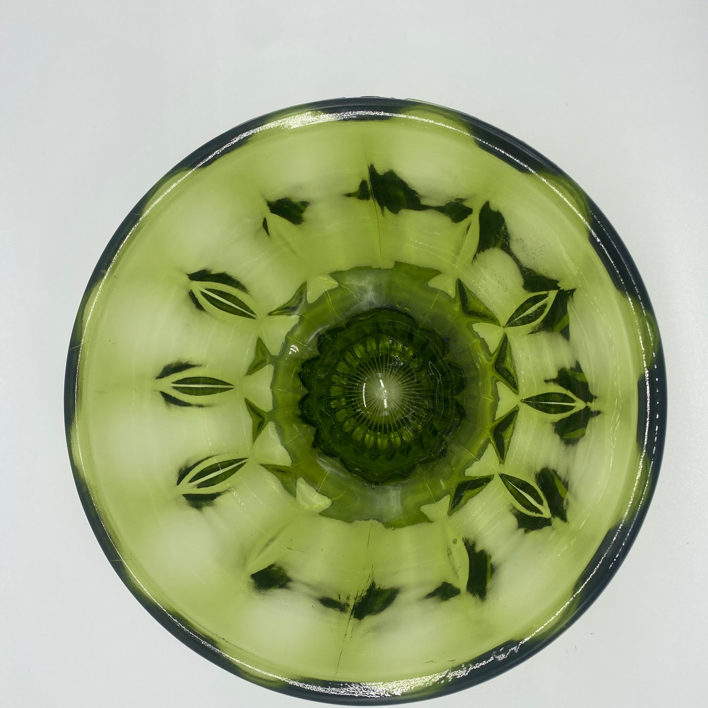 Green Glass Candy Dish