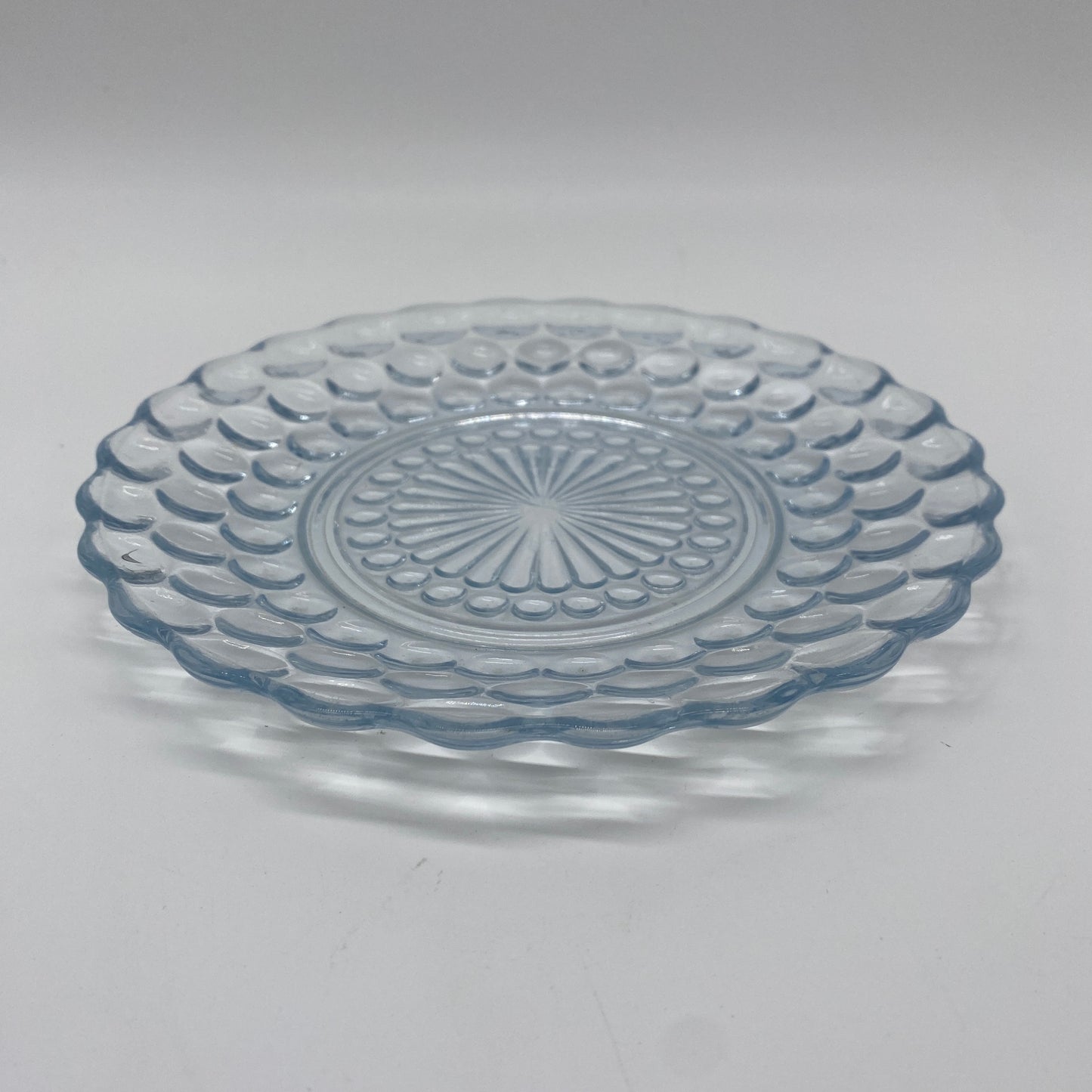 Blue Bubble Glass Plate