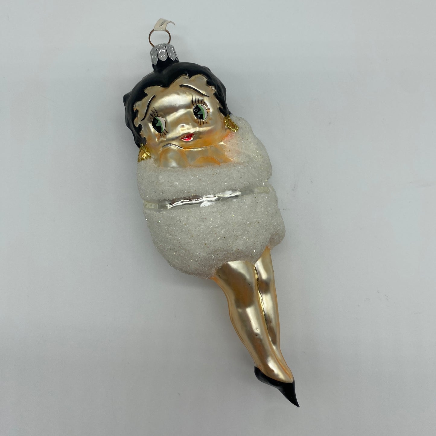 Betty Boop Fur Wrap Collectible Glass Ornament by Kurt Adler