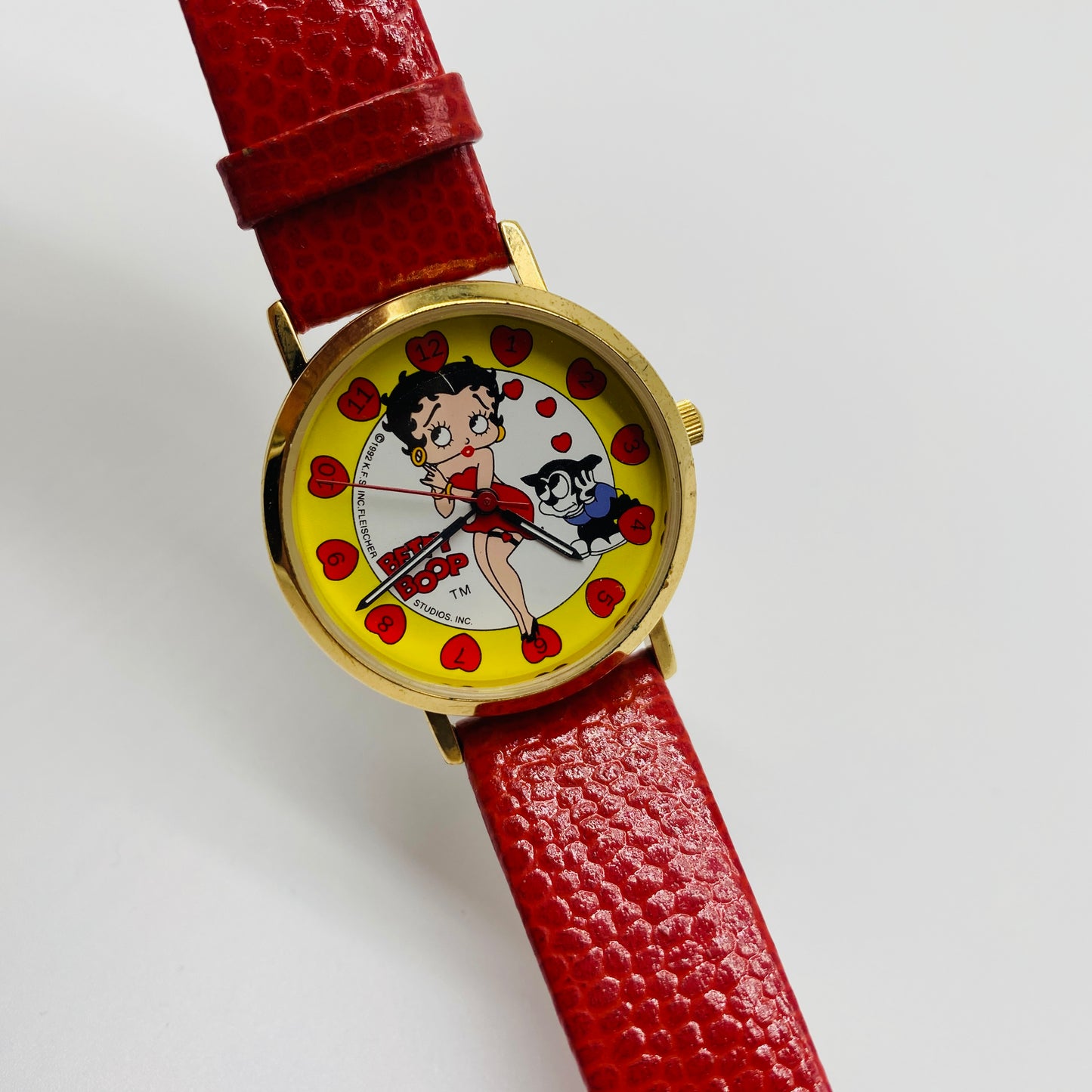 Betty Boop Collectible Watch with Red Leather Band by Jabo