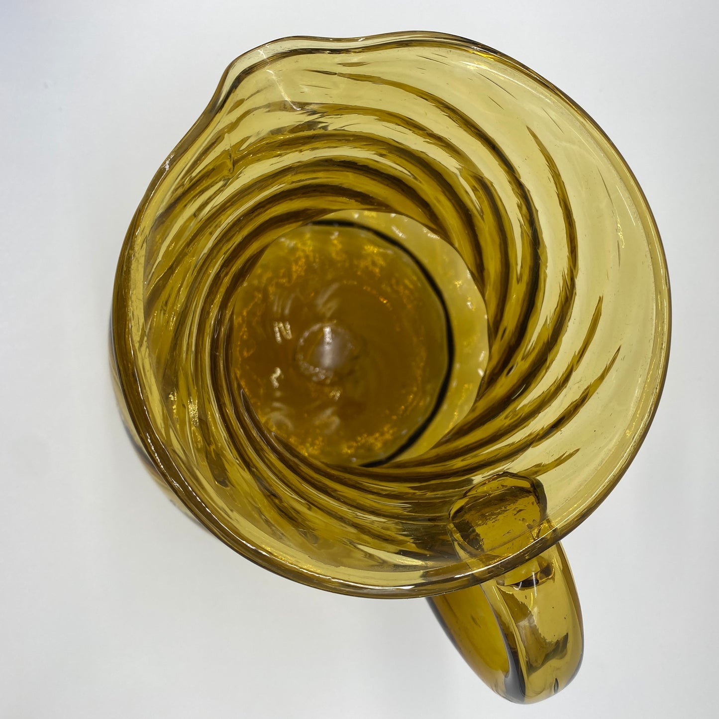 Blown Glass Amber Pitcher