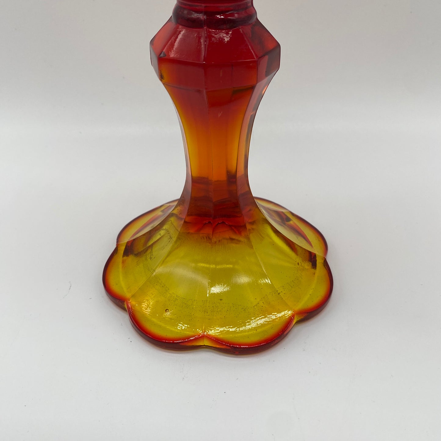 Amberina Indiana Glass Diamond Point - UV Reactive