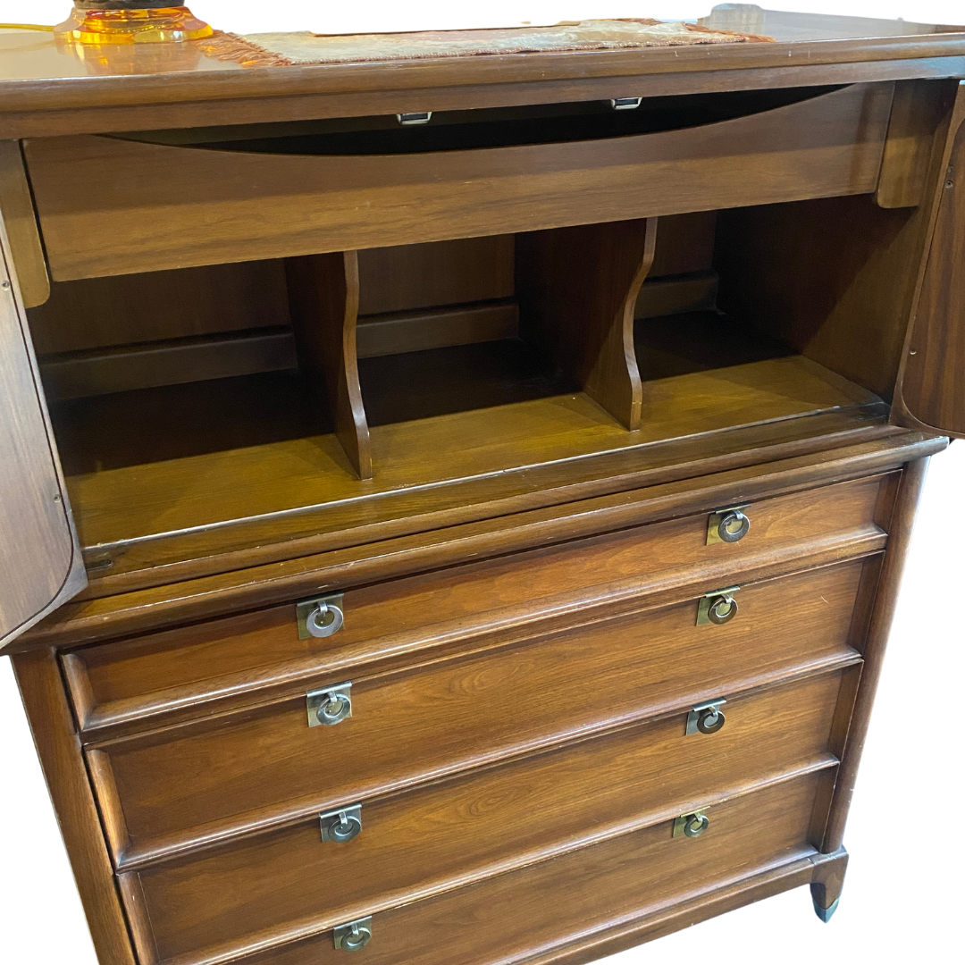 Midcentury Modern Walnut Two-Piece Dresser by White Furniture Company