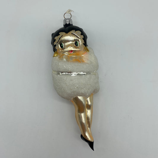 Betty Boop Fur Wrap Collectible Glass Ornament by Kurt Adler