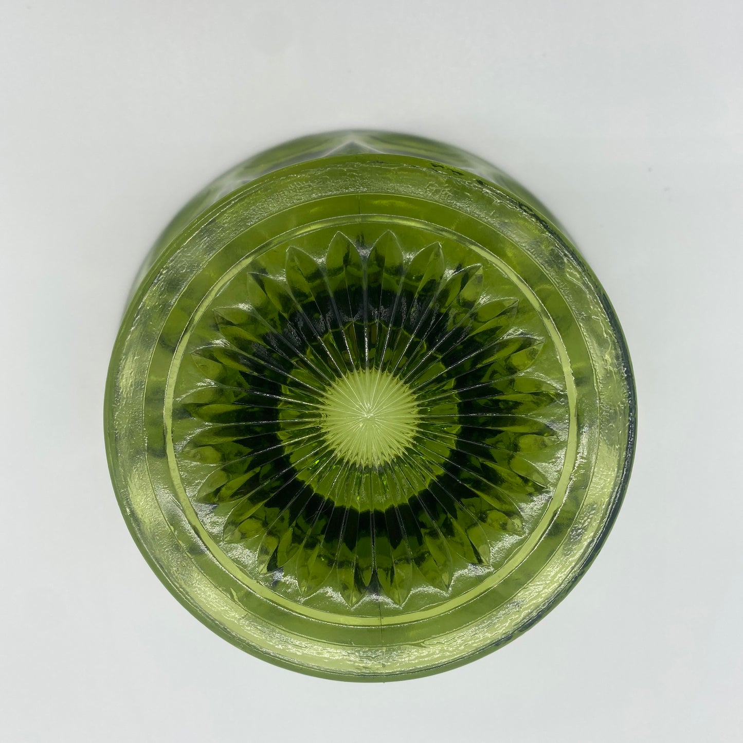 Green Glass Candy Dish