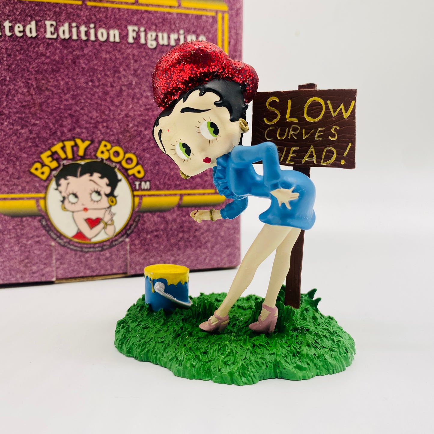 Betty Boop “Slow Curves Ahead” Collectible Figurine, Limited Edition 0991/5000 by Staunton Arts Inc.