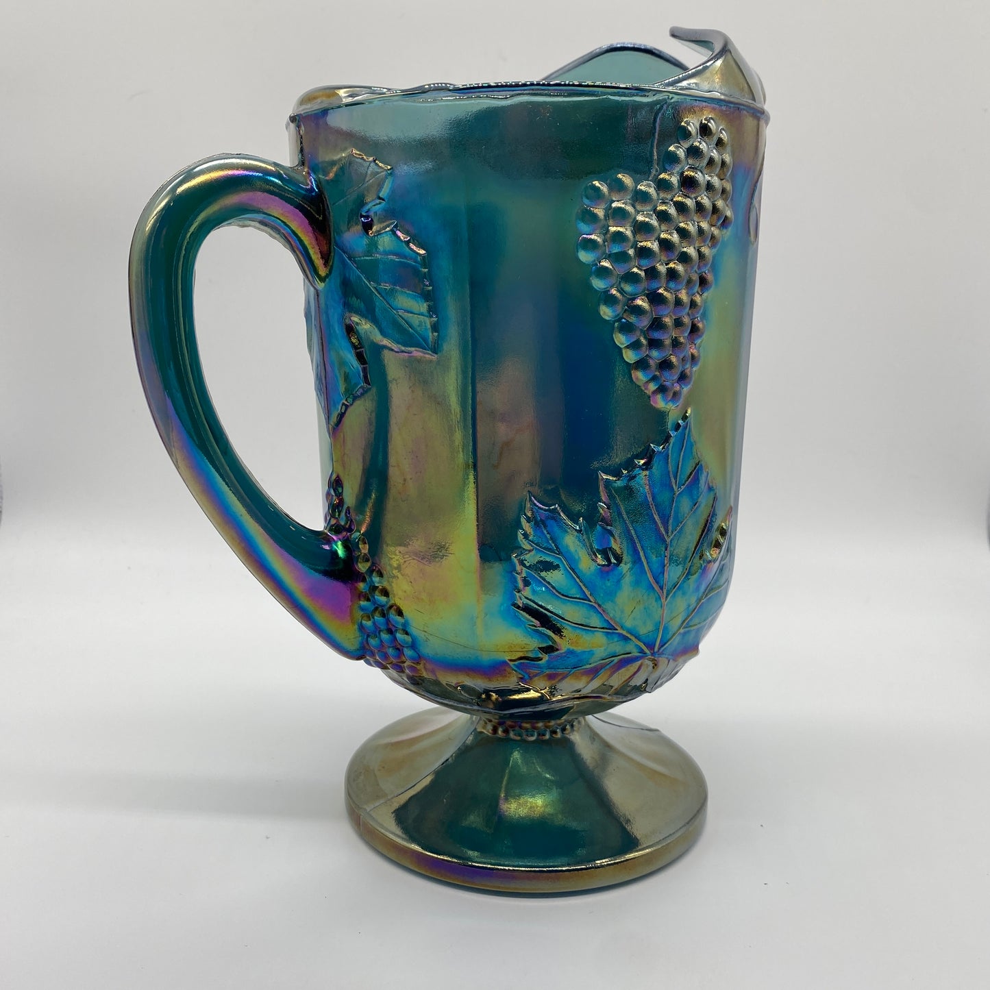 Indiana Glass Blue Carnival Harvest Pitcher