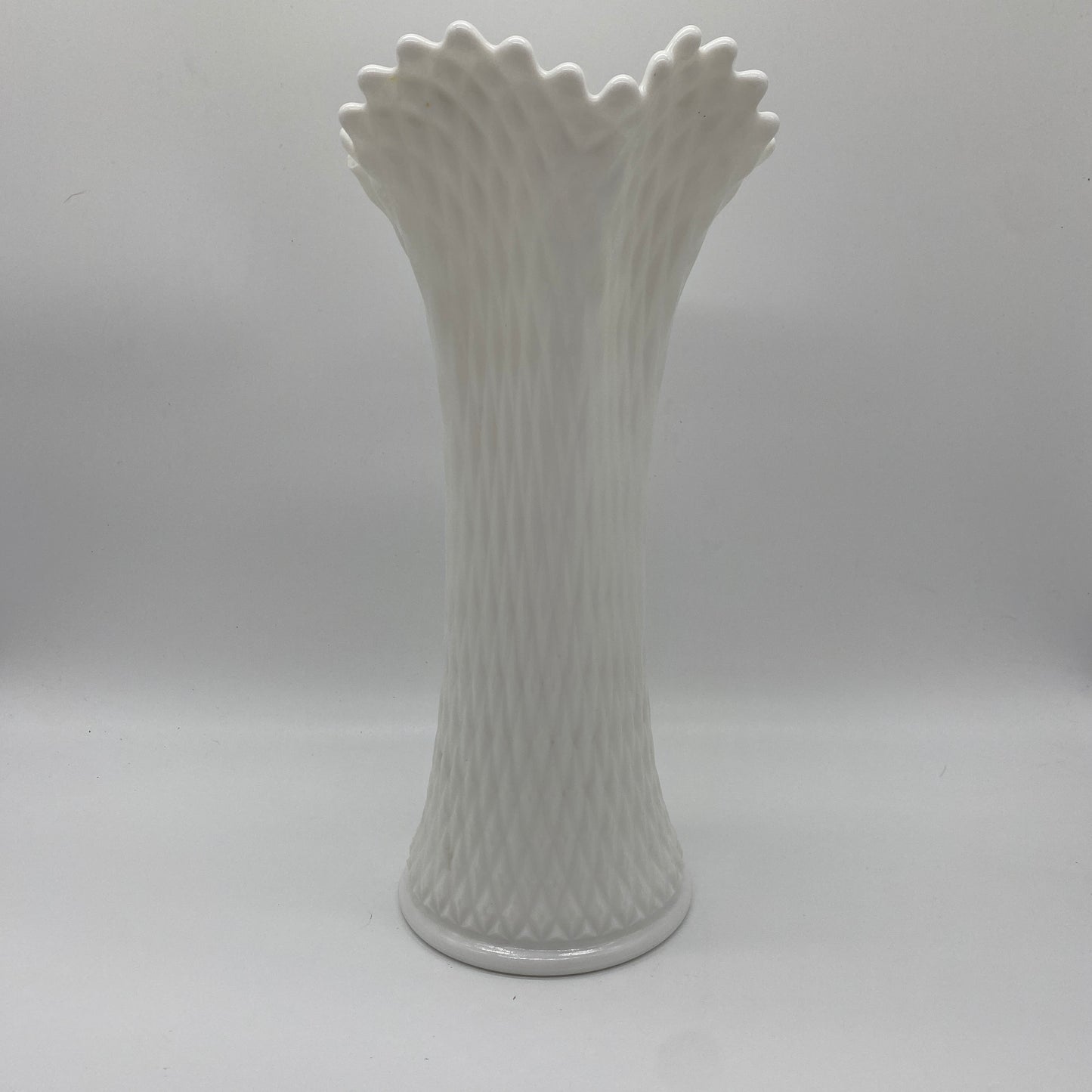 Westmoreland Milk Glass Quilted Swung Vase