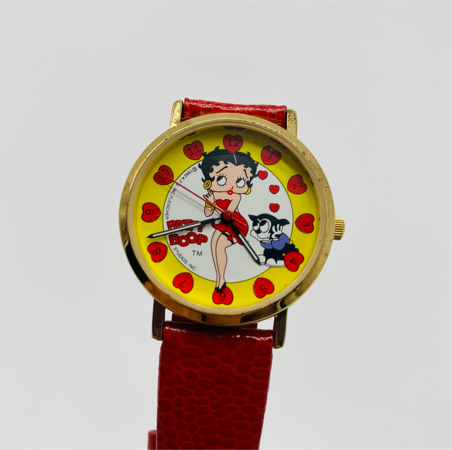 Betty Boop Collectible Watch with Red Leather Band by Jabo