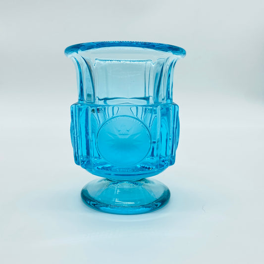 Fostoria Ice Blue Coin Glass Toothpick Holder