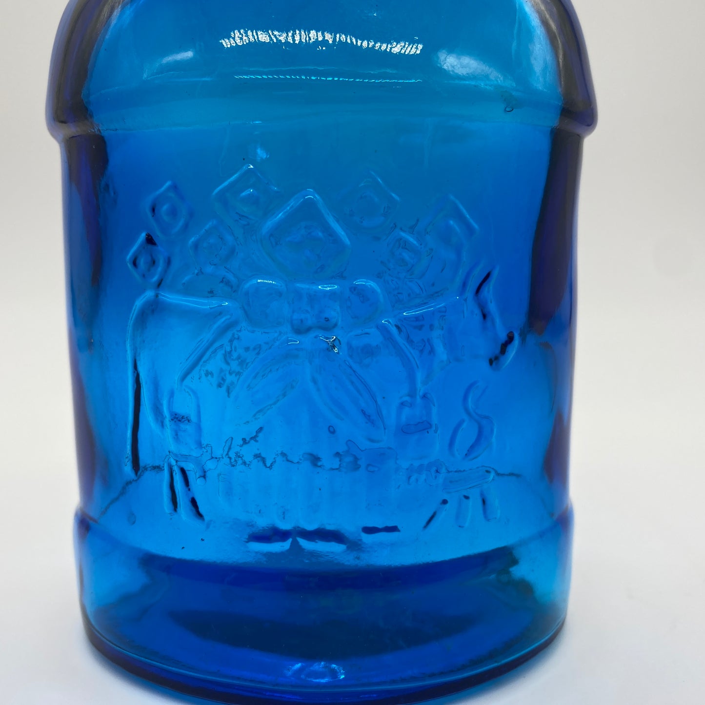 Blue Glass Season’s Greetings Bottle