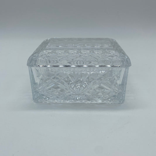 Cut Glass Trinket Dish with Lid