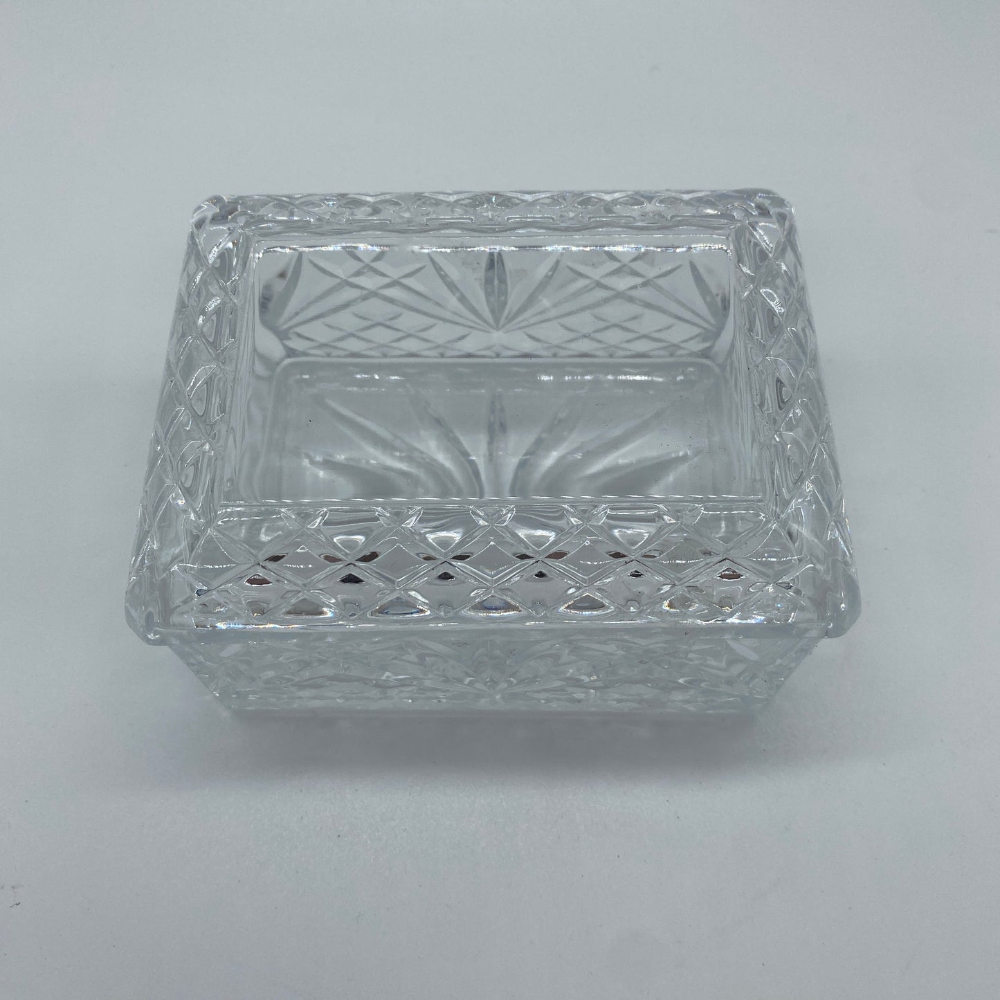 Cut Glass Trinket Dish with Lid