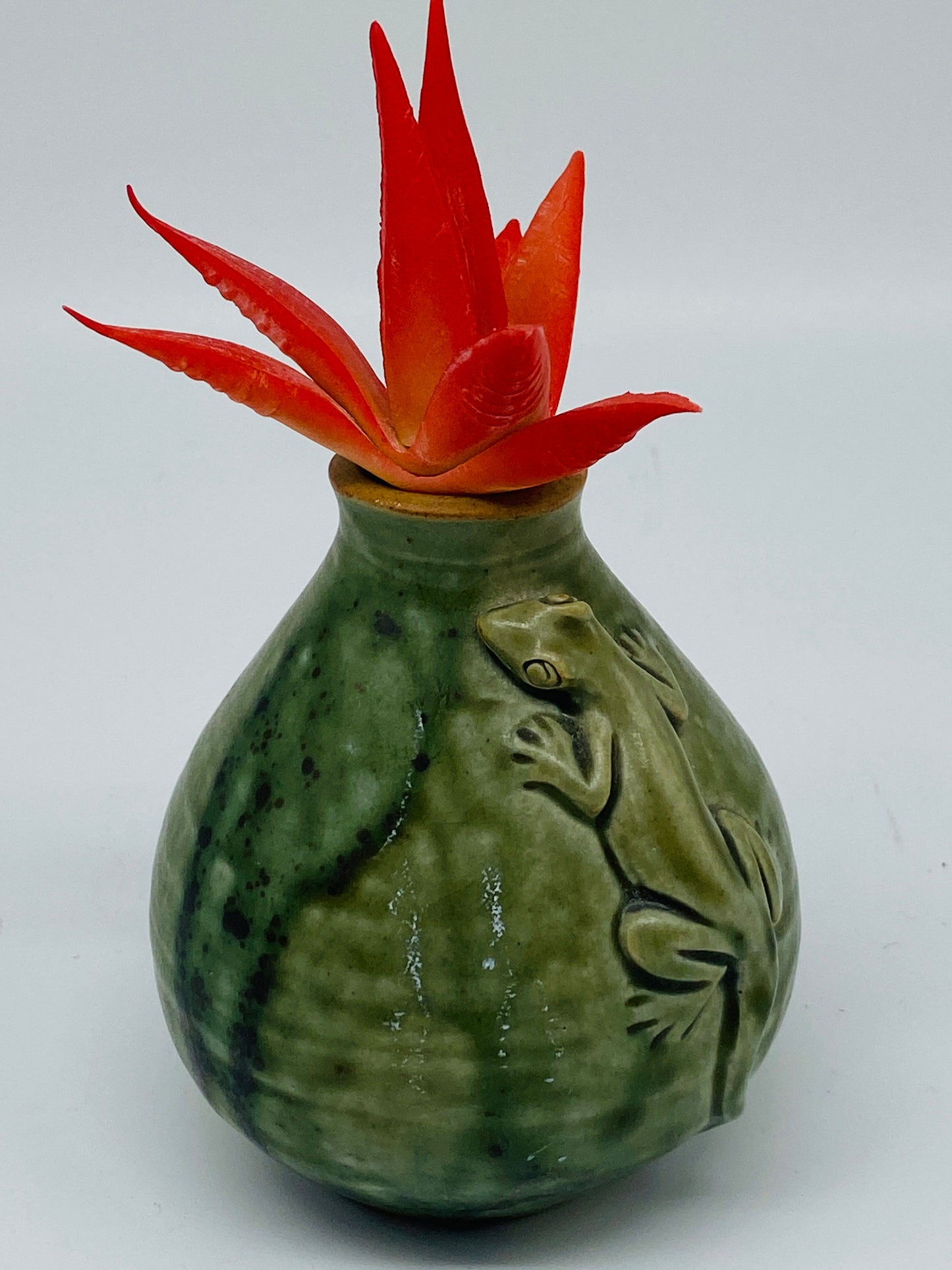 Lizard Ceramic Bud Vase