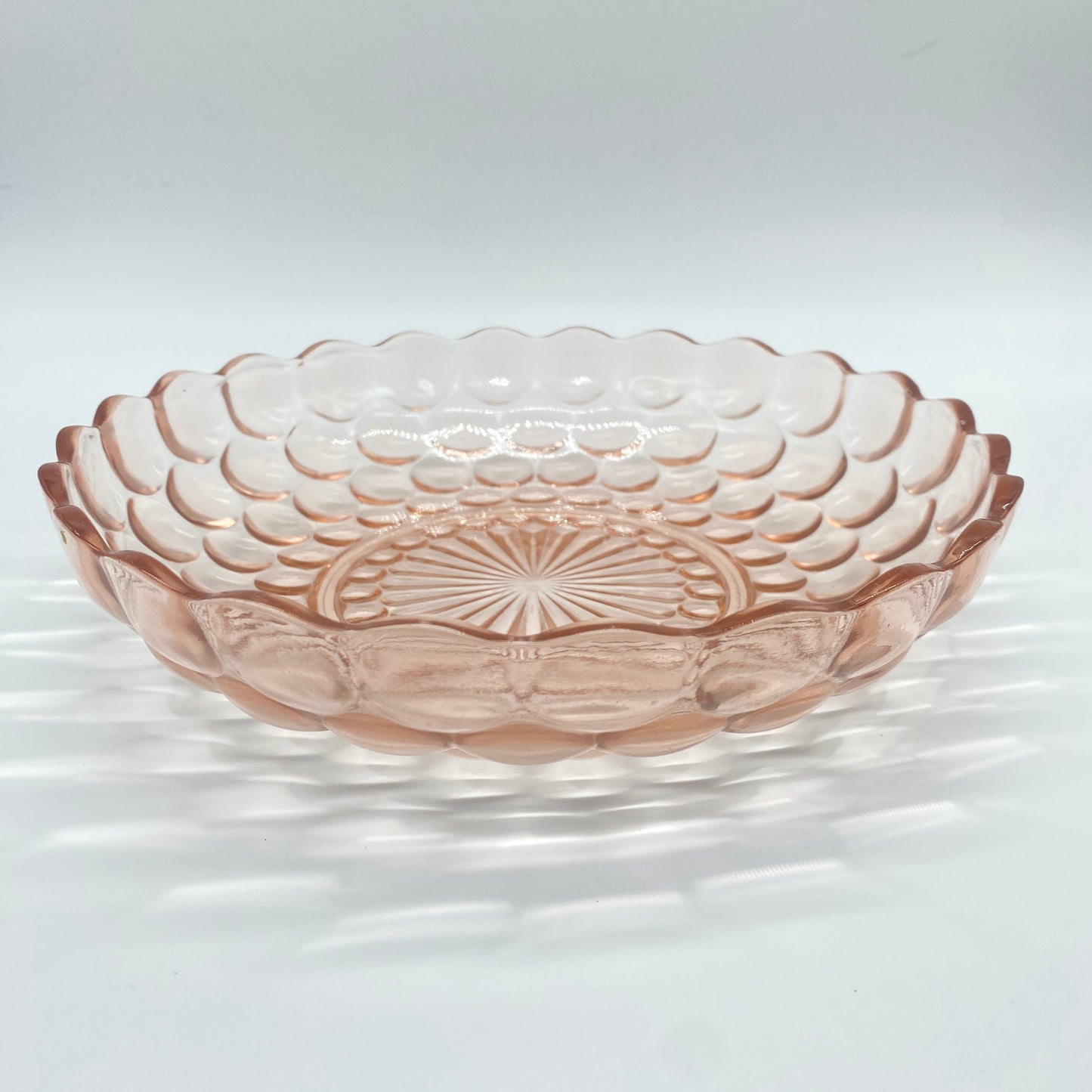 Anchor Hocking Pink Bubble Bowl