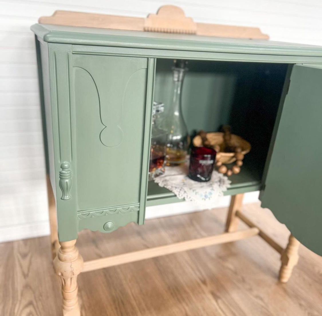 Refinished Small Buffet Cabinet