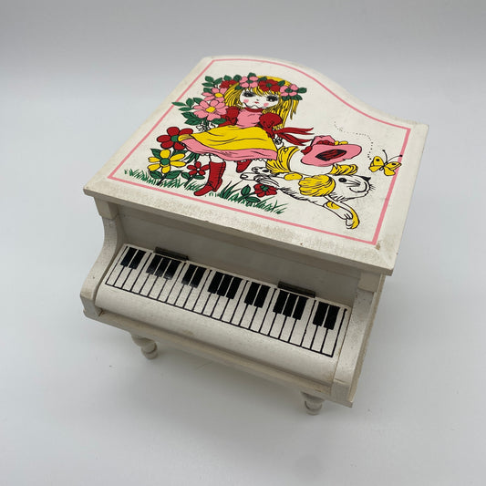 Vintage Piano Musical Jewelry Box