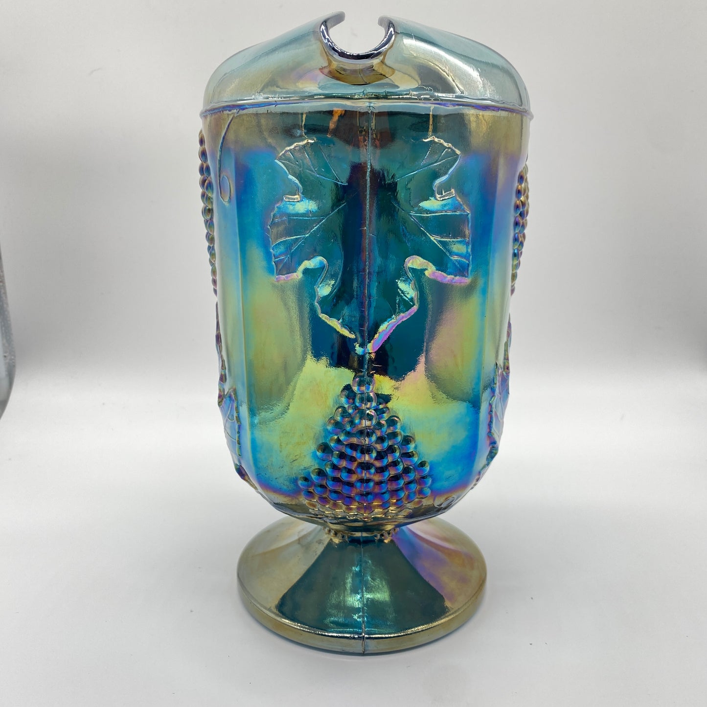 Indiana Glass Blue Carnival Harvest Pitcher