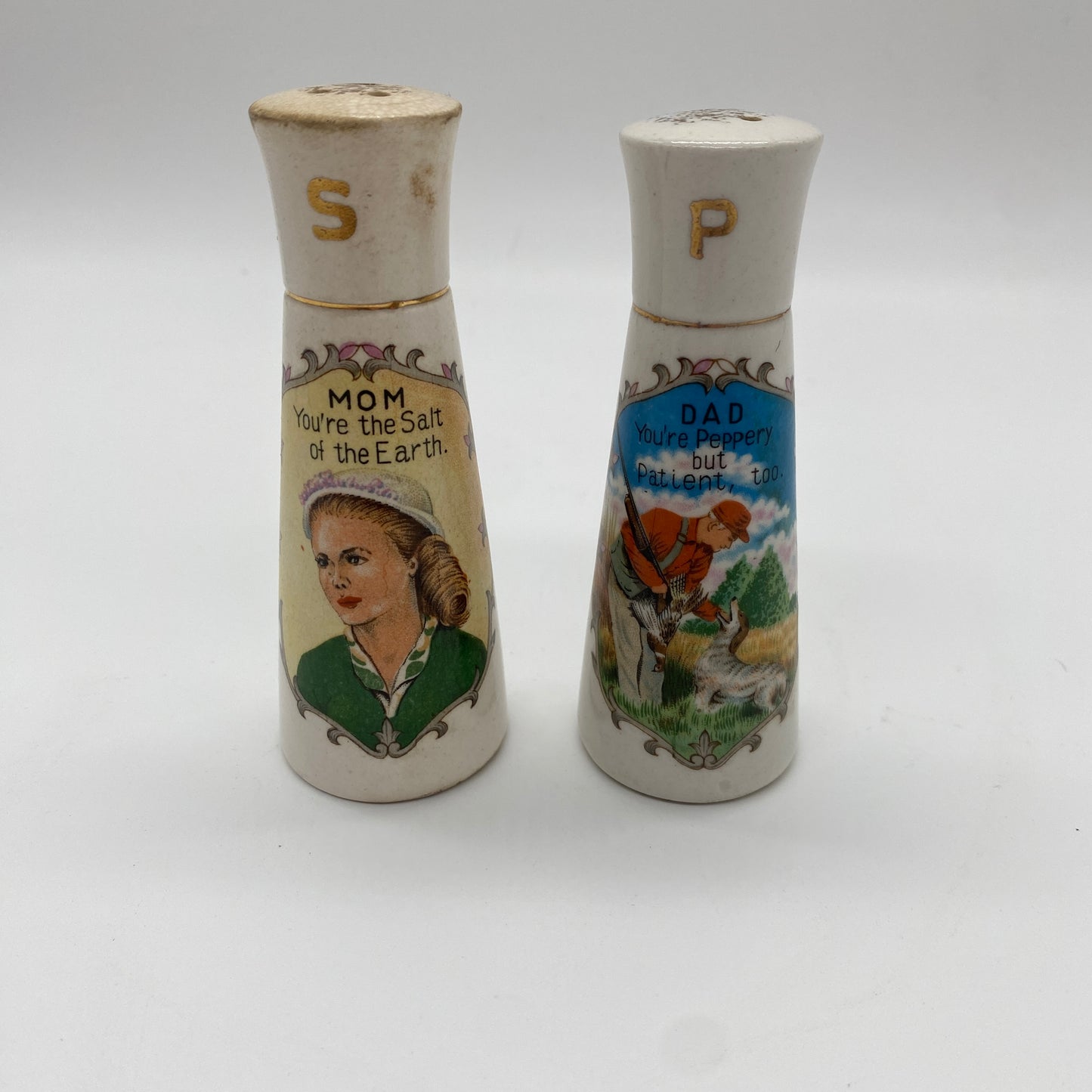 Mom and Dad Salt and Pepper Shaker Set of 2