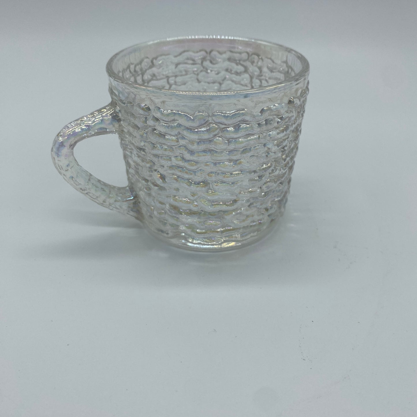 Iridescent Rippled Glass Mug