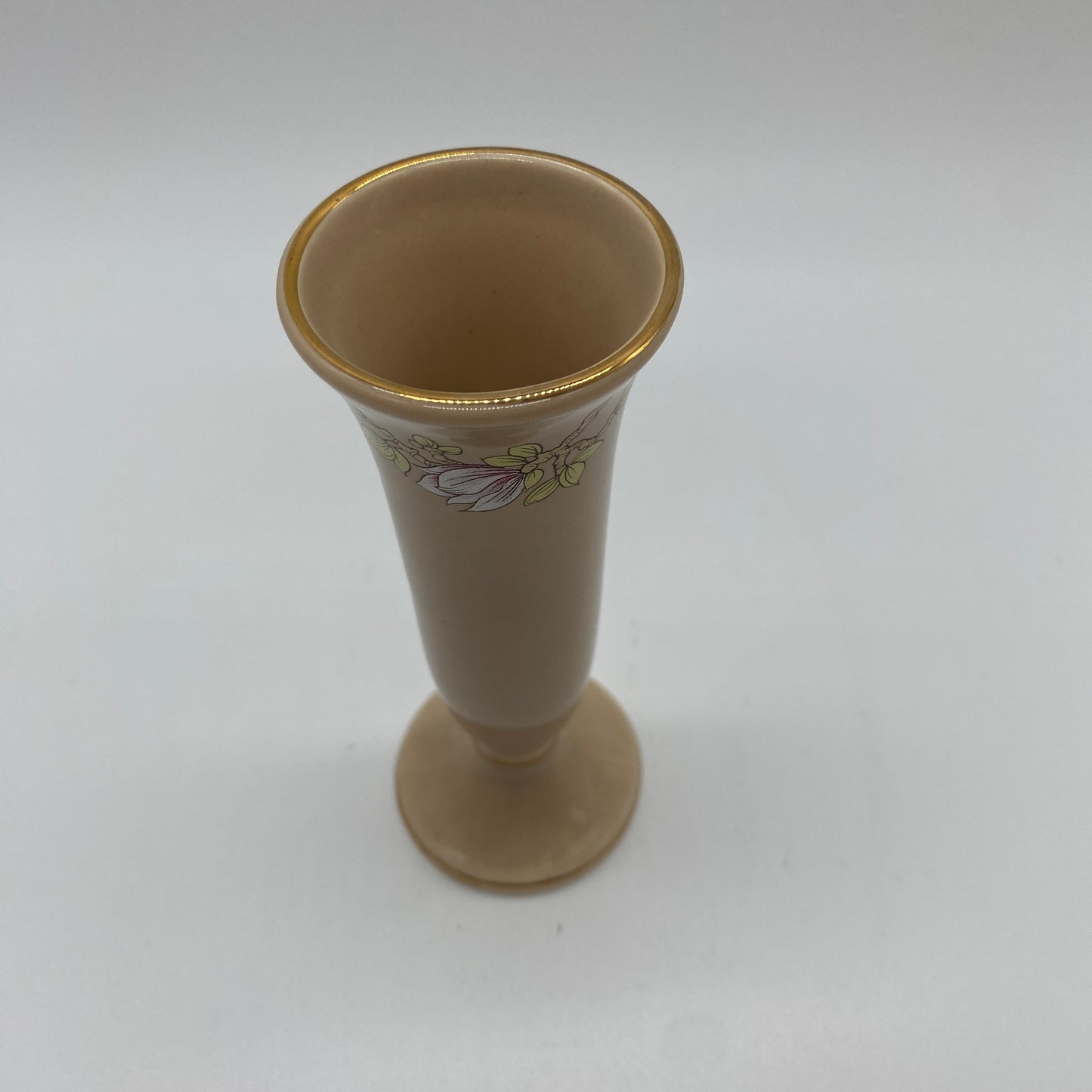 Beige Floral Bud Vase