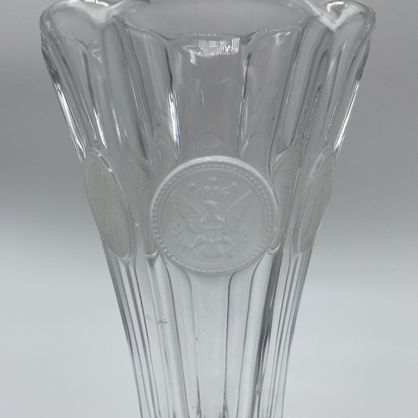 Fostoria Glass Frosted Coin Vase