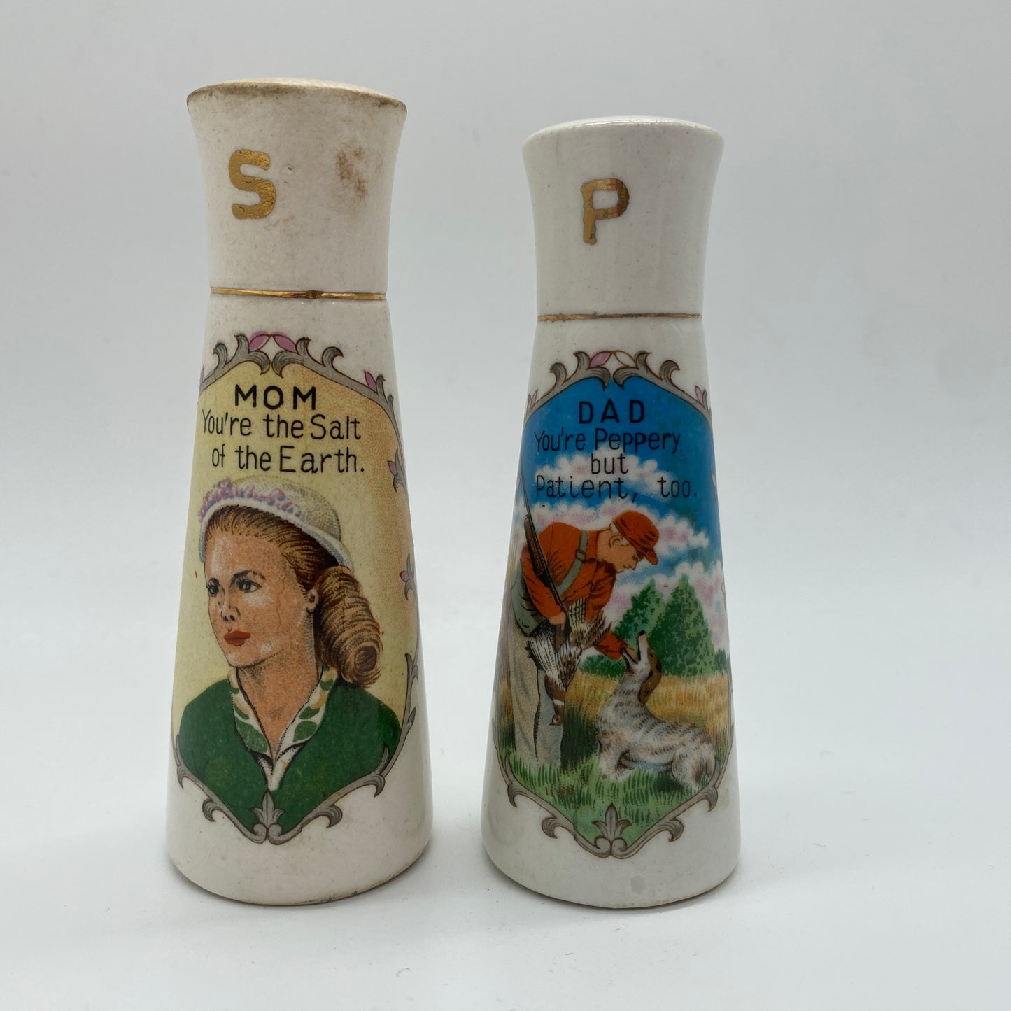 Mom and Dad Salt and Pepper Shaker Set of 2