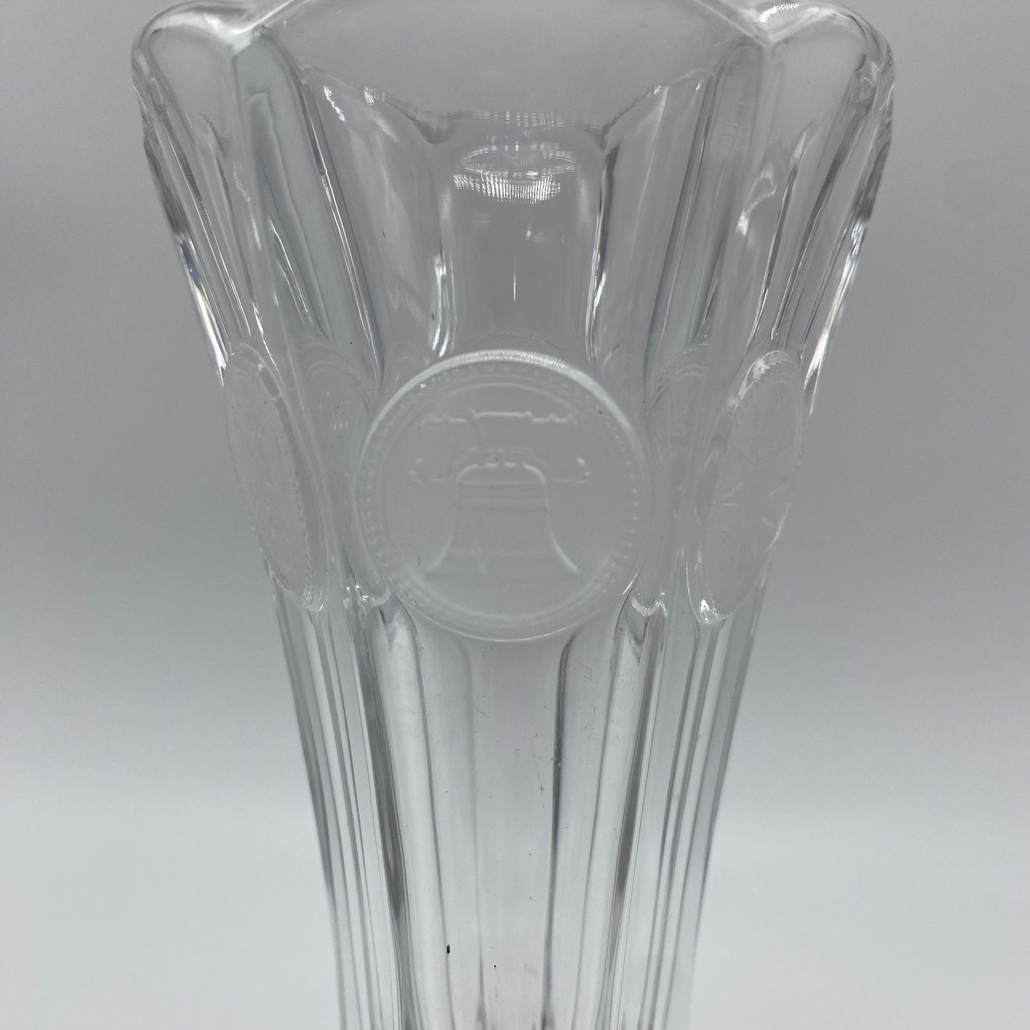 Fostoria Glass Frosted Coin Vase