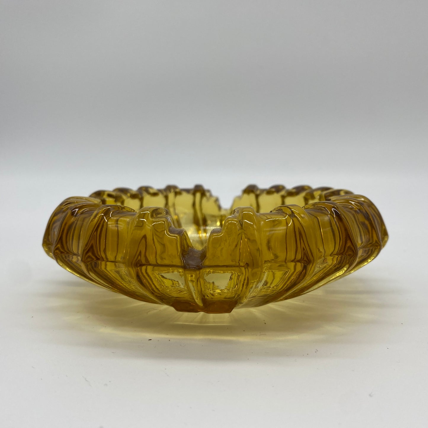 Amber Glass Ashtray