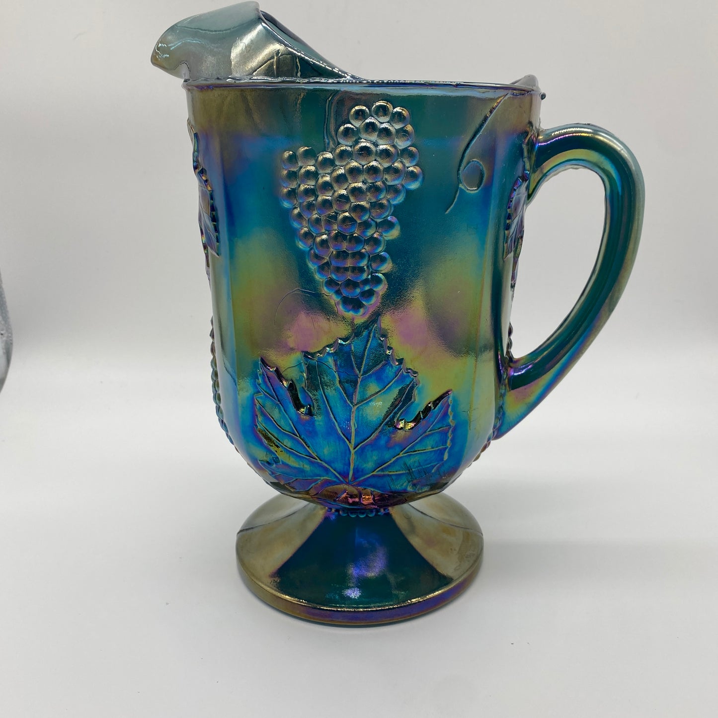 Indiana Glass Blue Carnival Harvest Pitcher