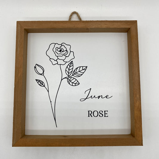 Birth Month Flower Sign - June, Rose