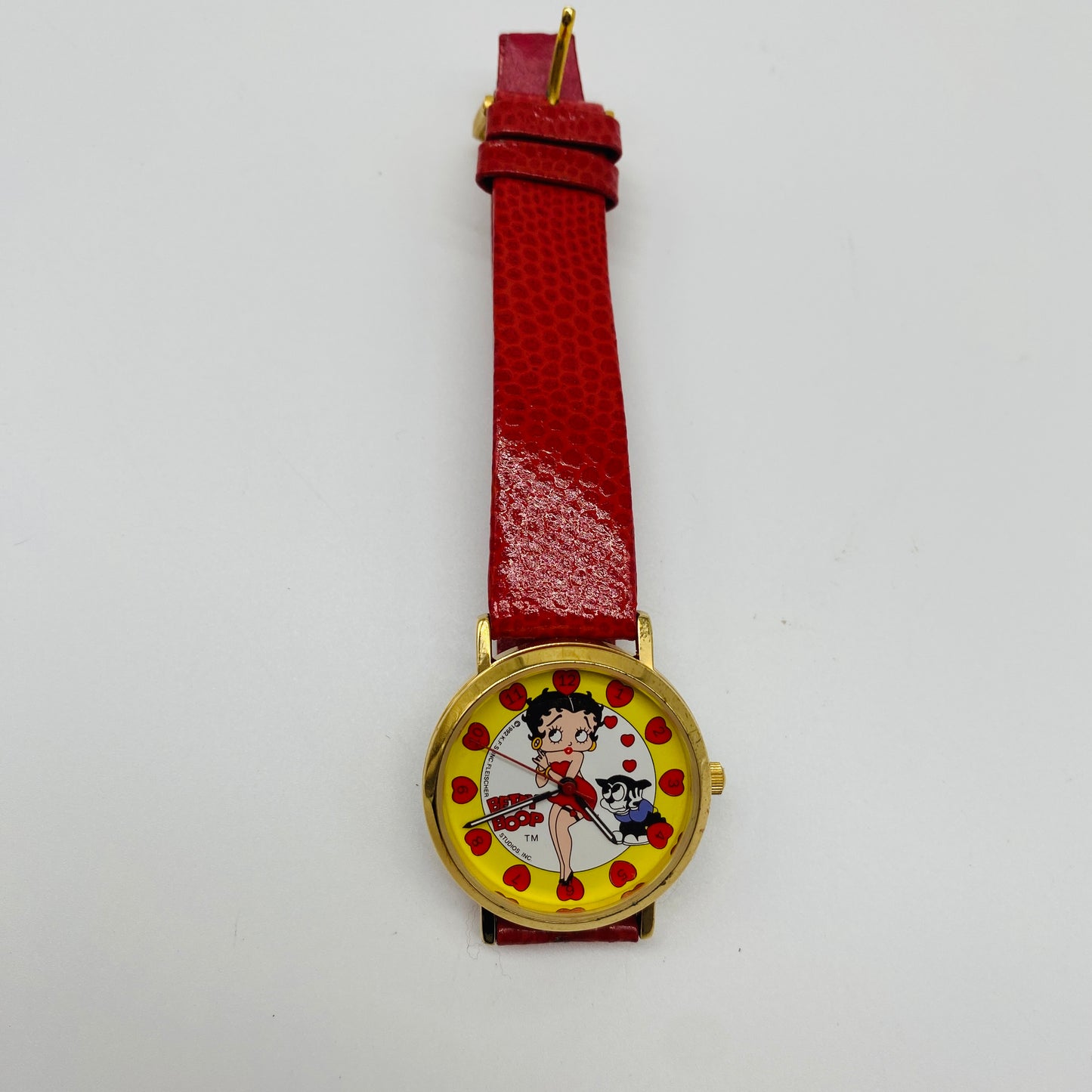 Betty Boop Collectible Watch with Red Leather Band by Jabo