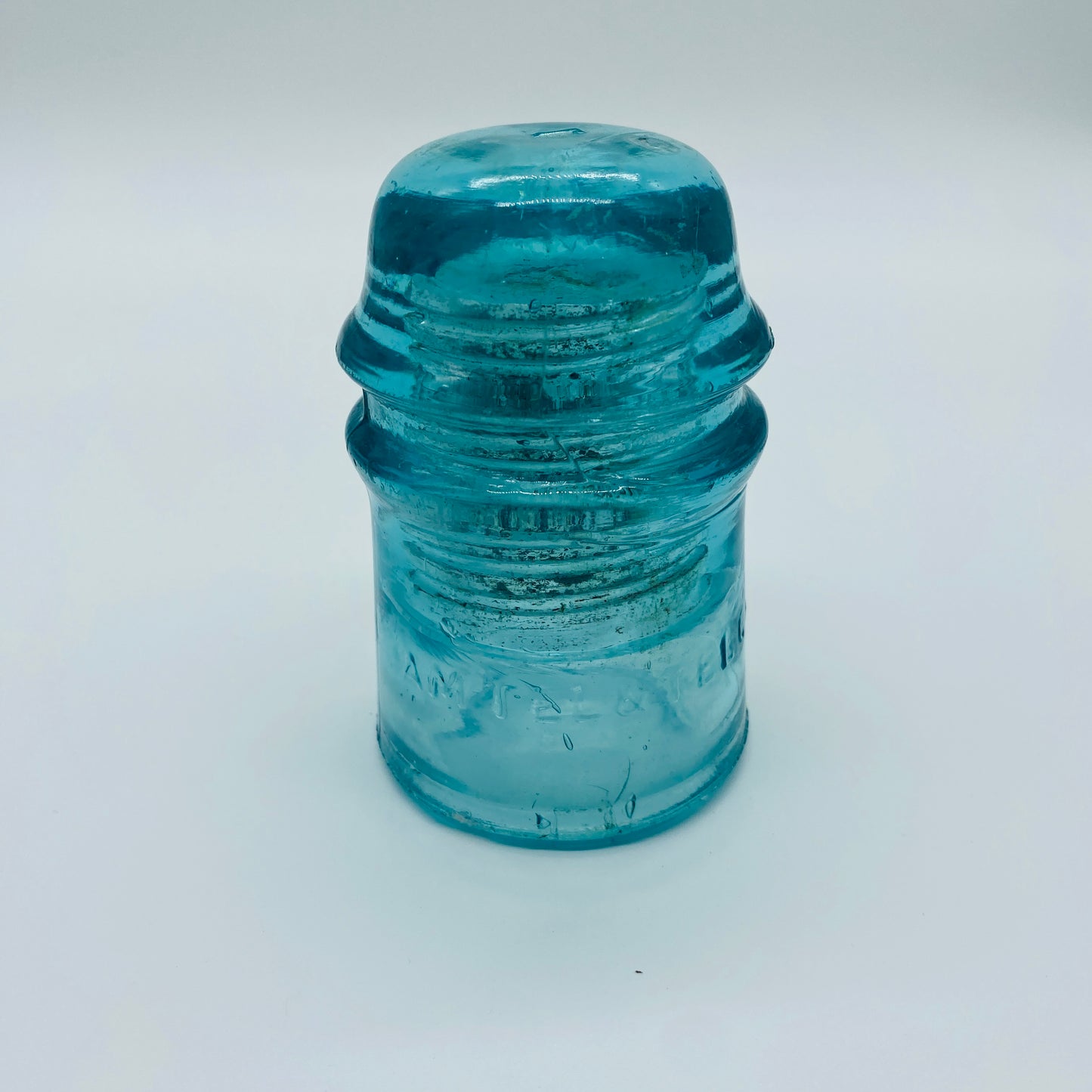 Aqua AM. TEL.&. TEL.Co. Vintage Glass Insulator