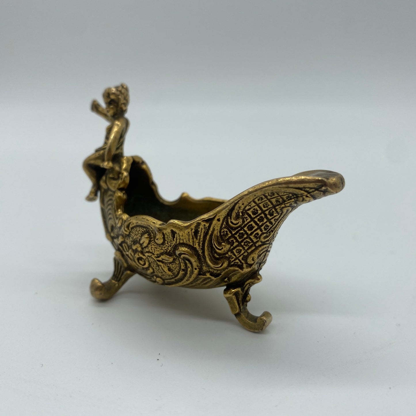 Brass Ornate Salt Cellar