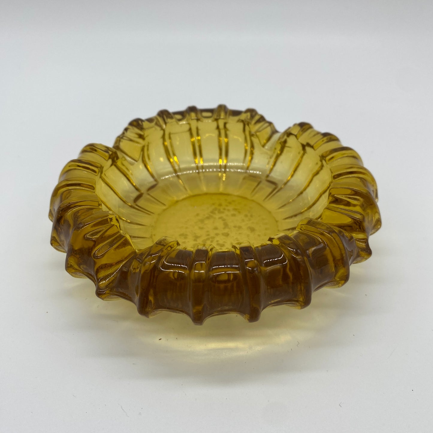 Amber Glass Ashtray