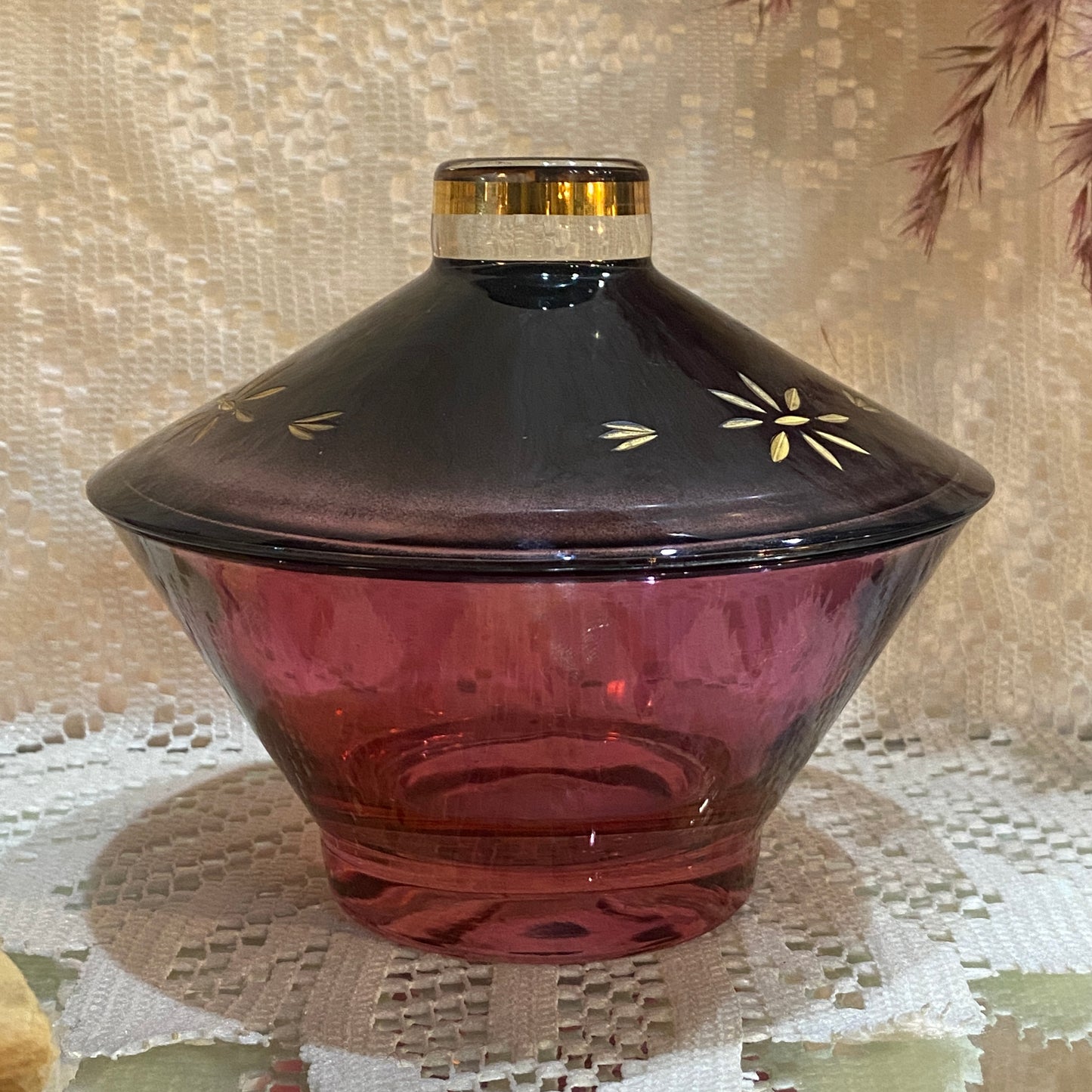 Glass Candy Dish with Lid