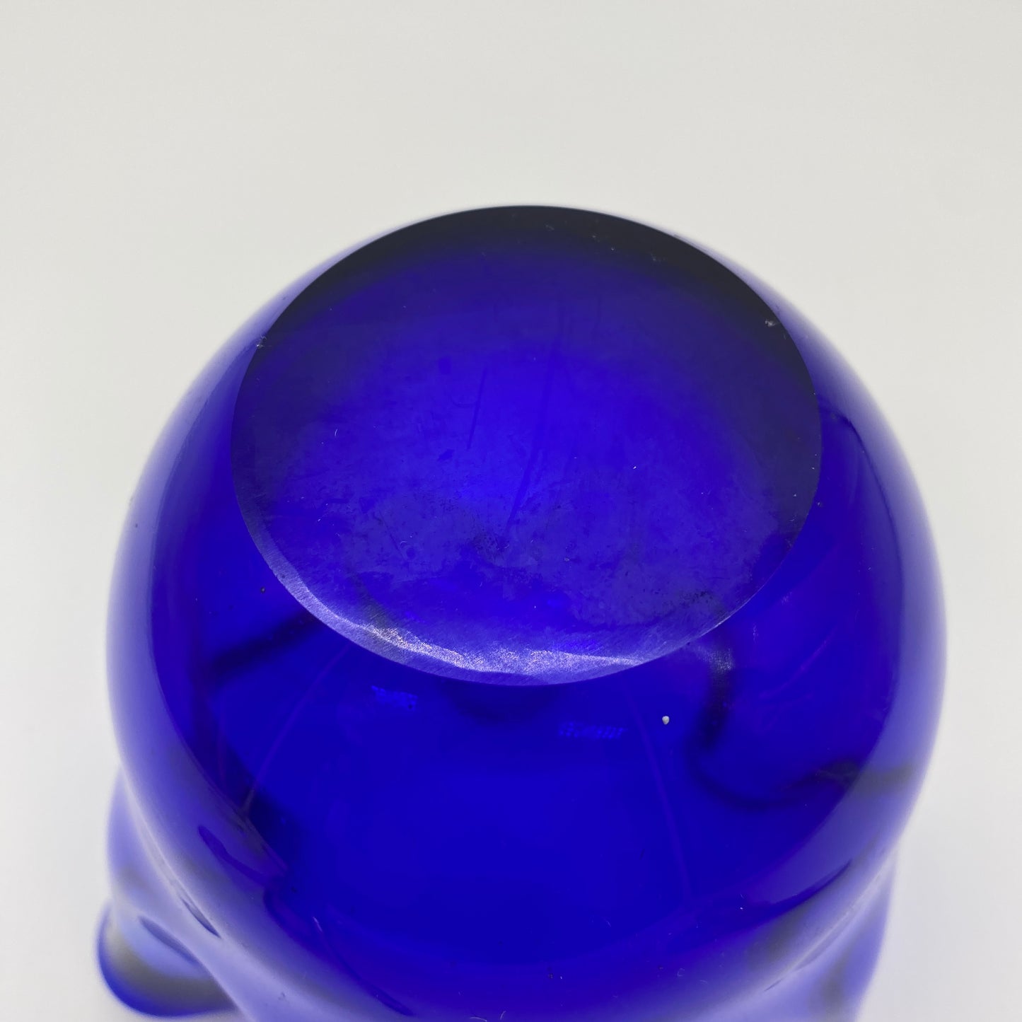 Handkerchief Style Blown Glass Cobalt Vase