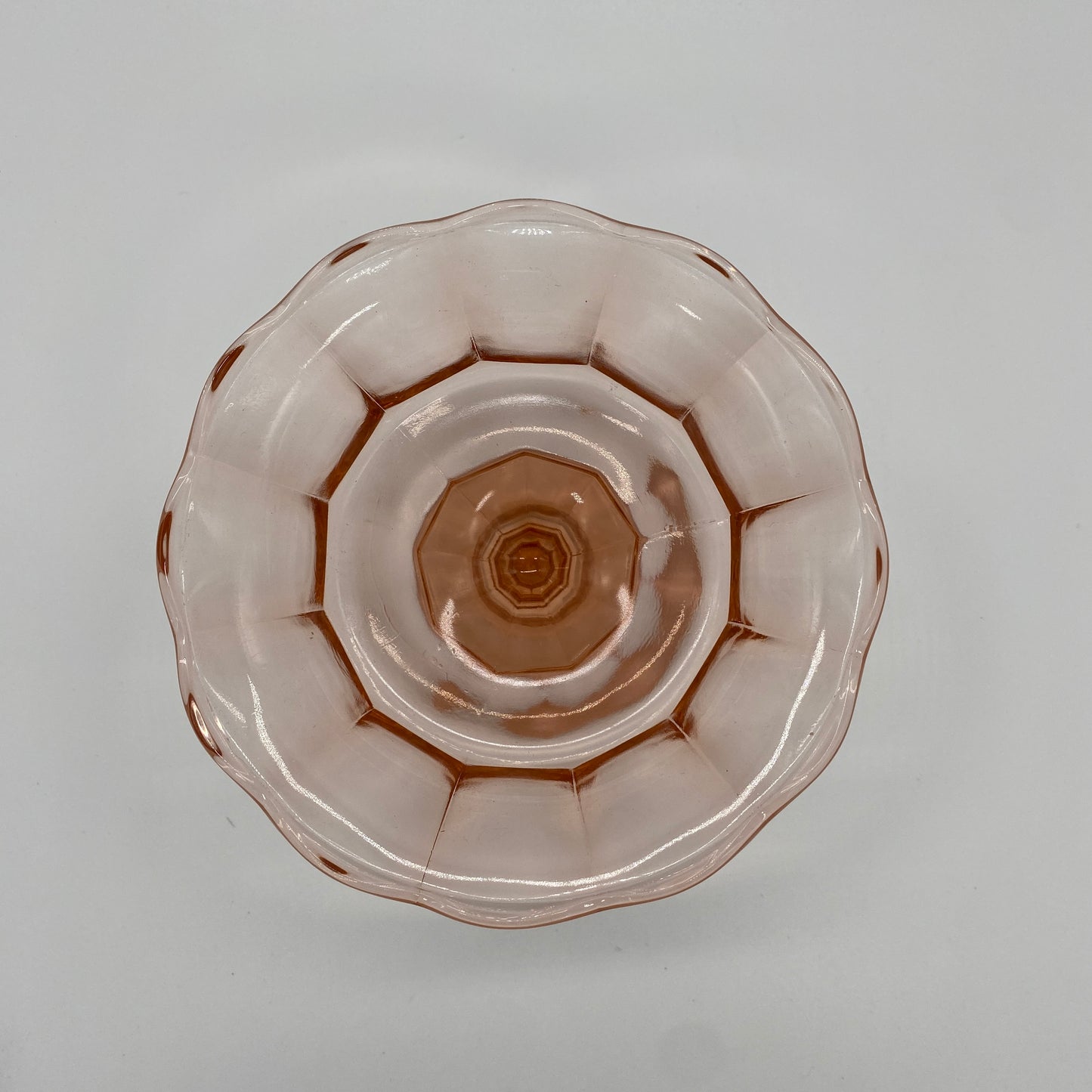 Pink Glass Pedestal Dish