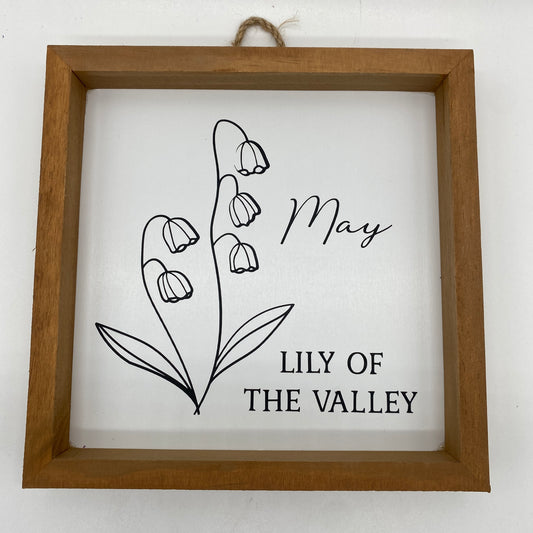 Birth Month Flower Sign - May, Lily of the Valley