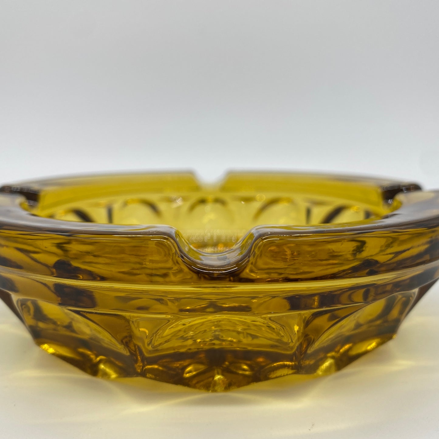 Amber Glass Ashtray